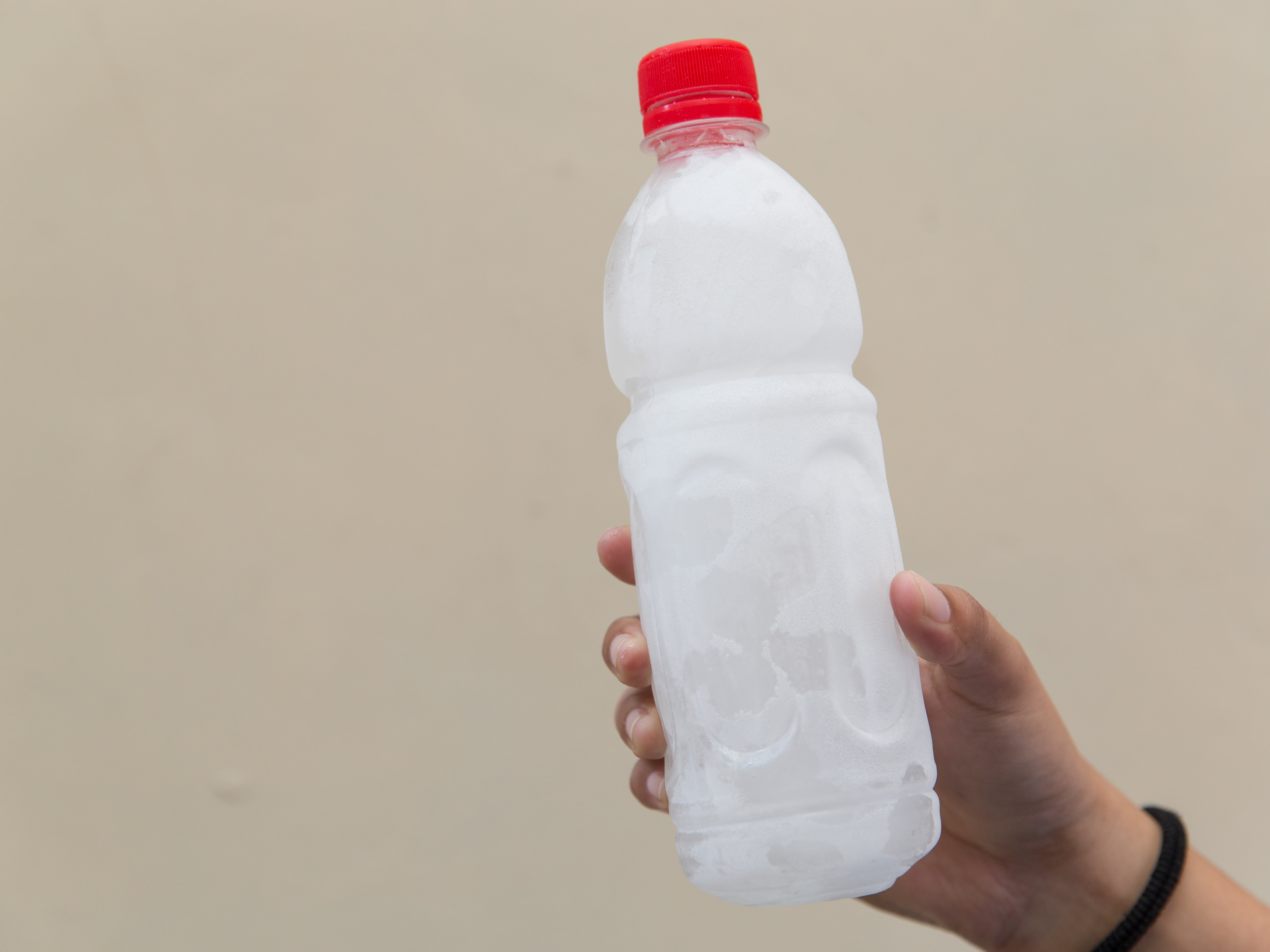 Frozen water bottle