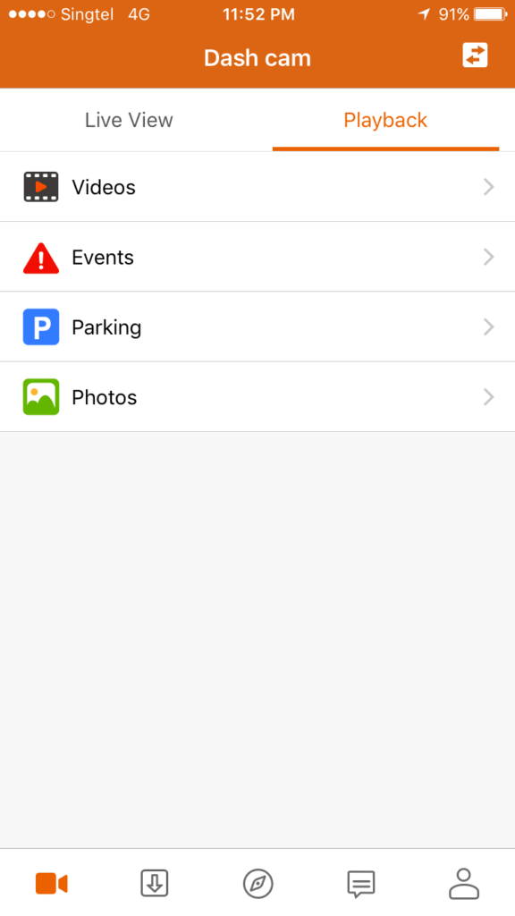 MiVue App playback log