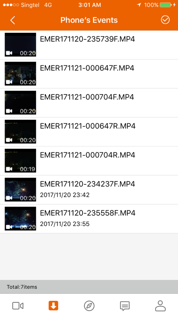 MiVue App Events folder