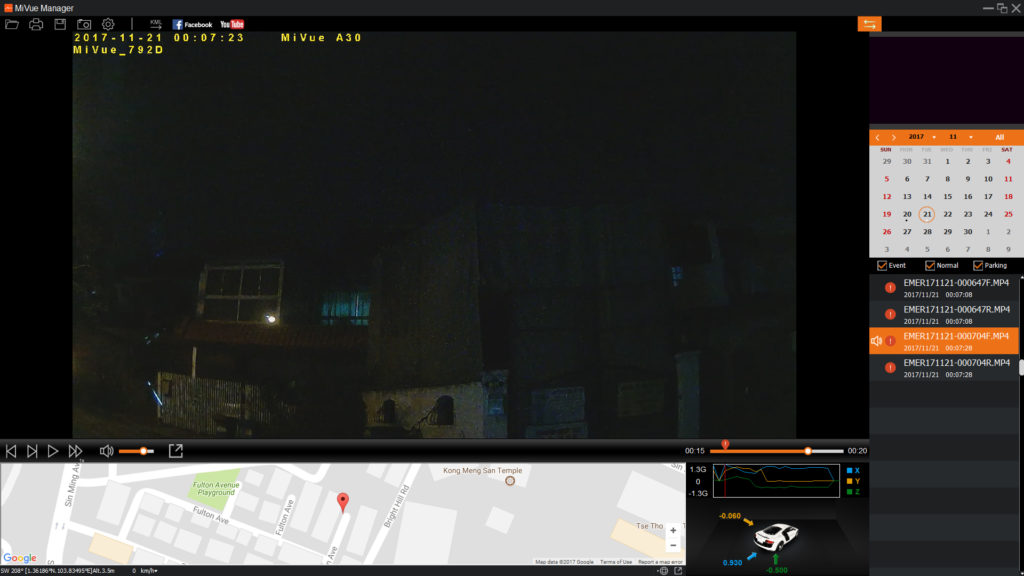 MiVue Manager Rear Cam