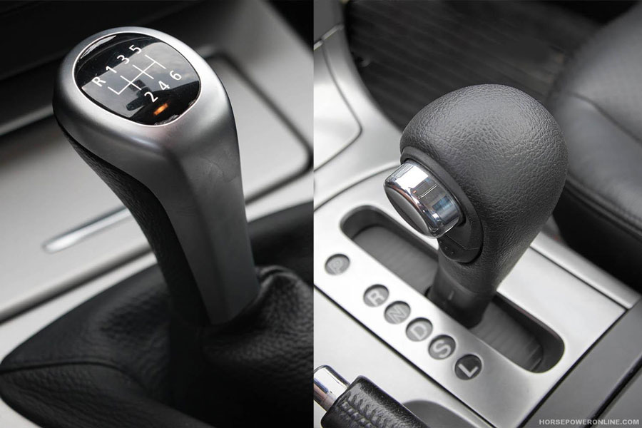 atuomatic and manual transmission cars gear shifts